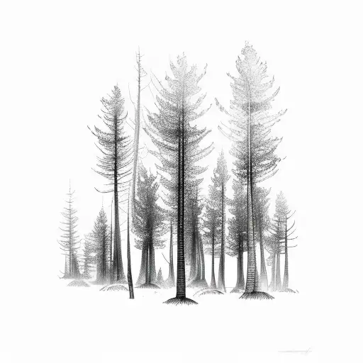 forest fire tattoo design idea