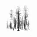 forest fire tattoo design idea