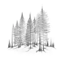 forest fire tattoo design idea