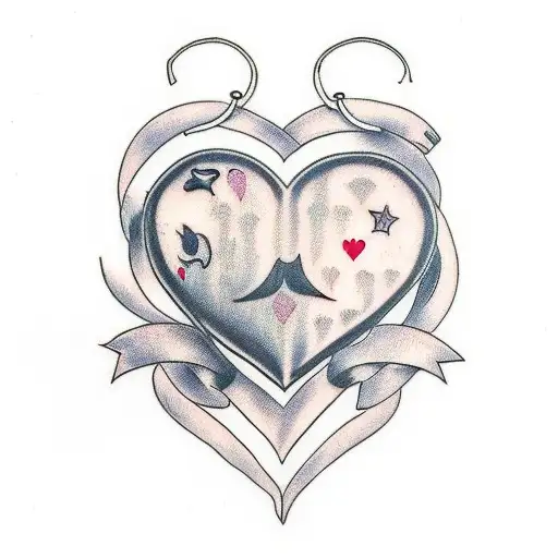 Heart with text "Chelsea" tattoo design idea