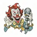 Ronald McDonald: A scary clown with blood-red hair and a devilish grin. Burger King: A nasty tattoo design idea