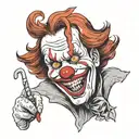 Ronald McDonald: A scary clown with blood-red hair and a devilish grin. Burger King: A nasty tattoo design idea