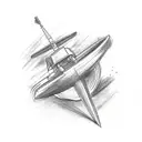 back of speed boat with propeller  tattoo design idea