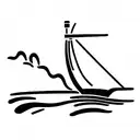 back of speed boat with propeller  tattoo design idea