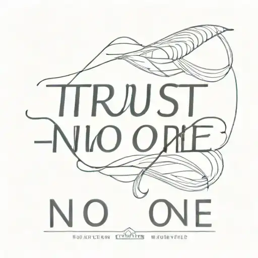 trust no one tattoo design idea