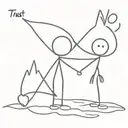 trust no one tattoo design idea