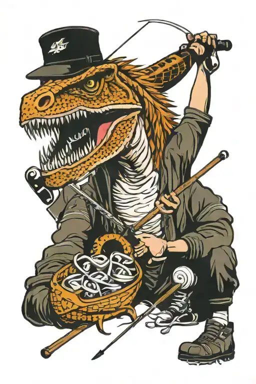 ice hockey, fishing, golf, Minnesota, hiking, cars, tools, velociraptor, 3 tattoo design idea