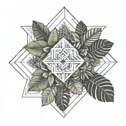 Amazon rainforest plants trees tattoo design idea