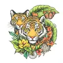 Amazon rainforest scene tattoo design idea