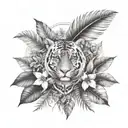 Amazon rainforest scene tattoo design idea