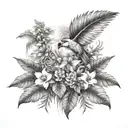 Amazon rainforest scene tattoo design idea