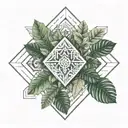 Amazon rainforest plants trees tattoo design idea
