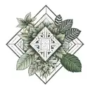 Amazon rainforest plants trees tattoo design idea