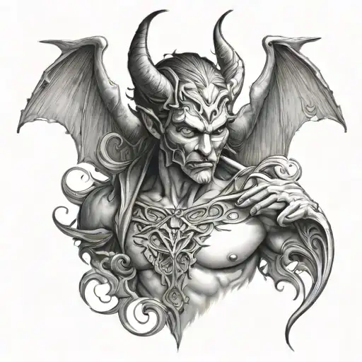 lucifer hidden tattoo design idea