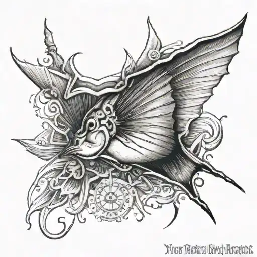 rays and year 2004 tattoo design idea