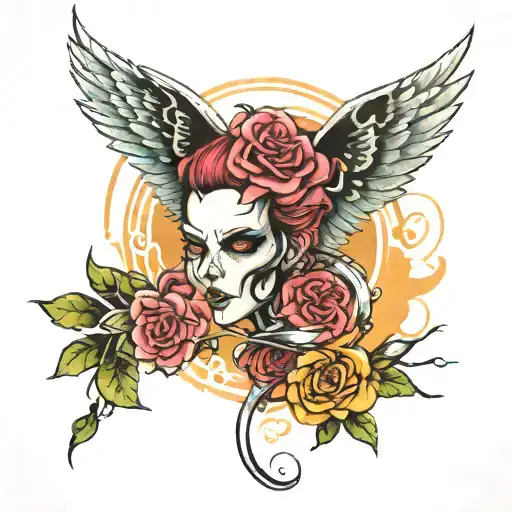 sin of envy tattoo design idea