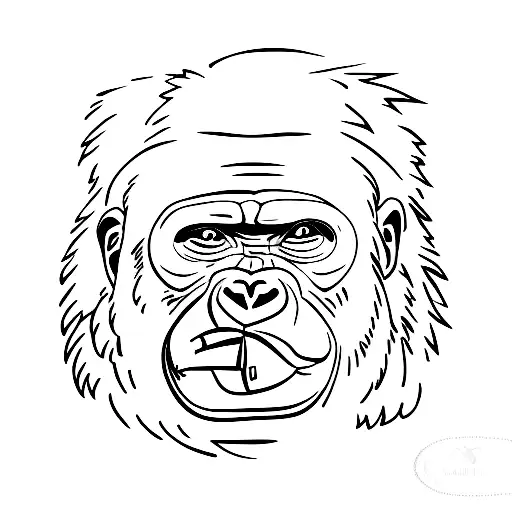 Gorilla tattoo design idea