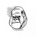 Gorilla tattoo design idea