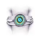 bracelet dragon eye dripping  tattoo design idea