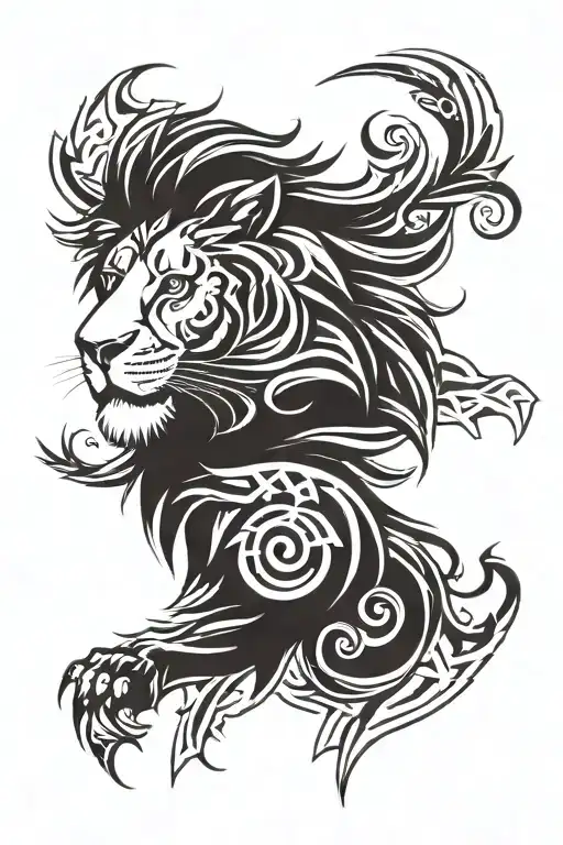lion tattoo design idea