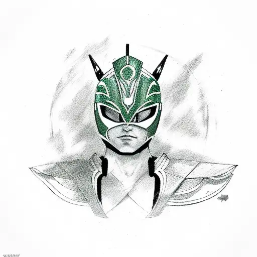green power ranger tattoo design idea