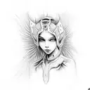 Craft a uniquely abstract and distorted small-sized tattoo of a slender girl on an Indian motorcycle, inspired by Dr. Wo tattoo design idea