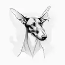 doberman head tattoo design idea