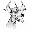 doberman head tattoo design idea