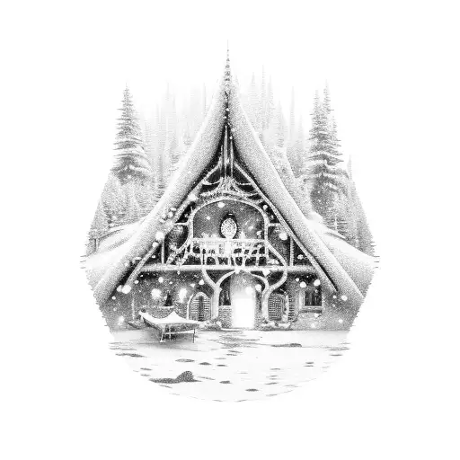  the lyrics "Dont know if snow whites house is near or far away..." with trees or falling leaves or flowers around it tattoo design idea