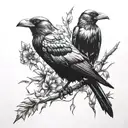 shiny crows   tattoo design idea