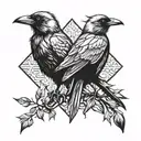 shiny crows   tattoo design idea