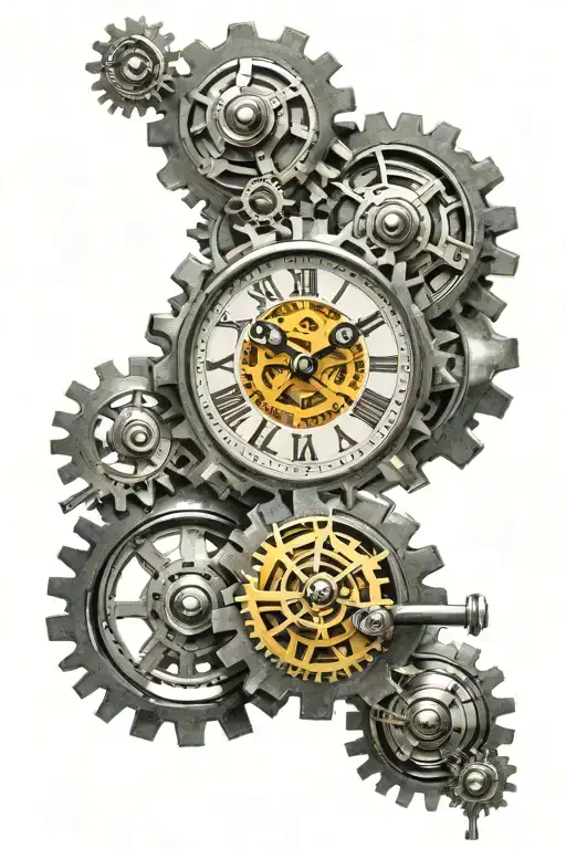 tracking mechanical gears clocks peterbuilt  tattoo design idea