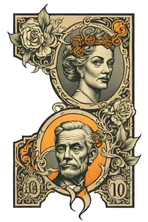 100 dollar bill tattoo design idea