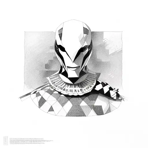 Harlequin tattoo design idea