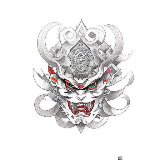 Harlequin tattoo design idea