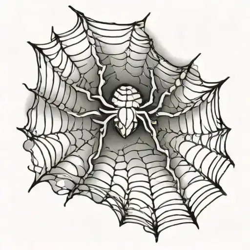 Spider web with farts on the side tattoo design idea