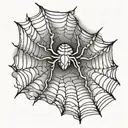 Spider web with farts on the side tattoo design idea