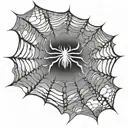 Spider web with farts on the side tattoo design idea