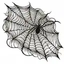 Spider web with farts on the side tattoo design idea