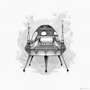 ufo tattoo design idea