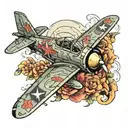 fighter plane tattoo design idea