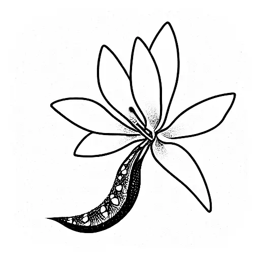 gecko with frangipani flower  tattoo design idea