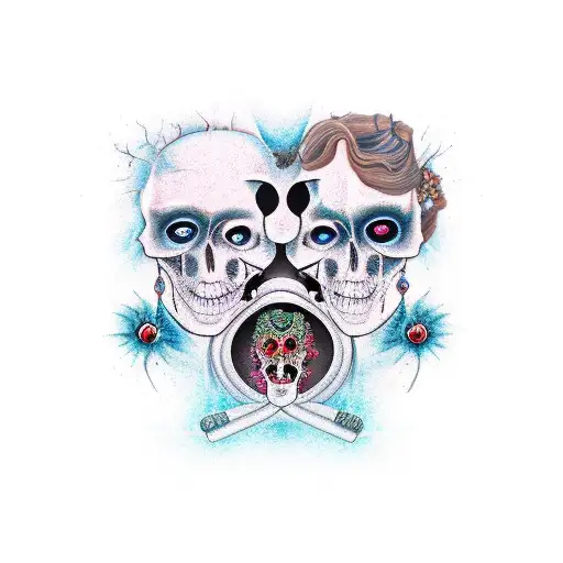 hades and persephone  tattoo design idea