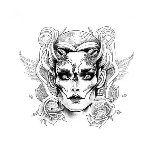 hades and persephone  tattoo design idea