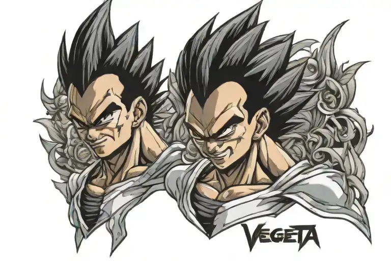 Vegeta tattoo design idea