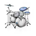 drum set  tattoo design idea