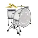 drum set  tattoo design idea