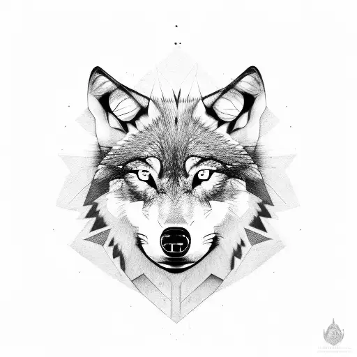 wolf angry tattoo design idea