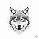 wolf angry tattoo design idea