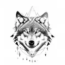 wolf angry tattoo design idea